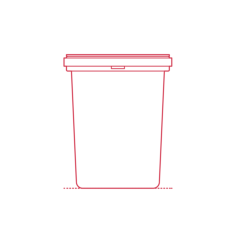 Objects Kitchen Trash Cans Ikea Hallbar Bin Small Contour Svg Vector, Free Vectors File